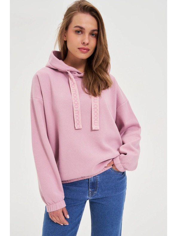 Moodo Mikina s kapucňou ružová Moodo