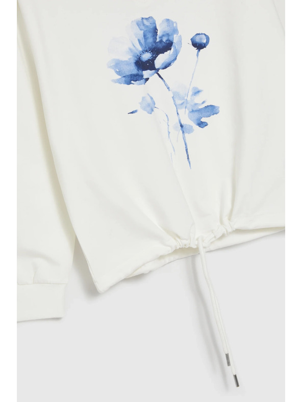 Moodo Sveter s potlačou biely Moodo