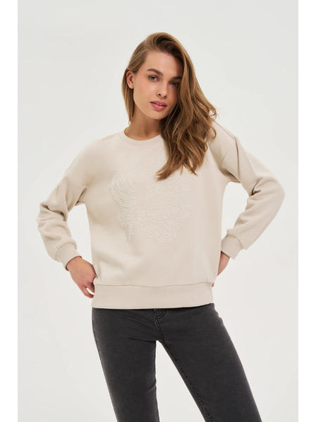 Moodo Blúzka s aplikáciou béžová Moodo