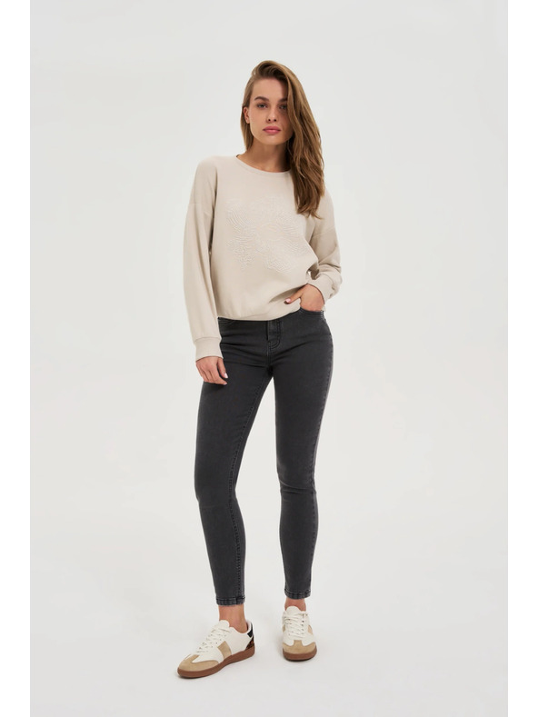 Moodo Blúzka s aplikáciou béžová Moodo