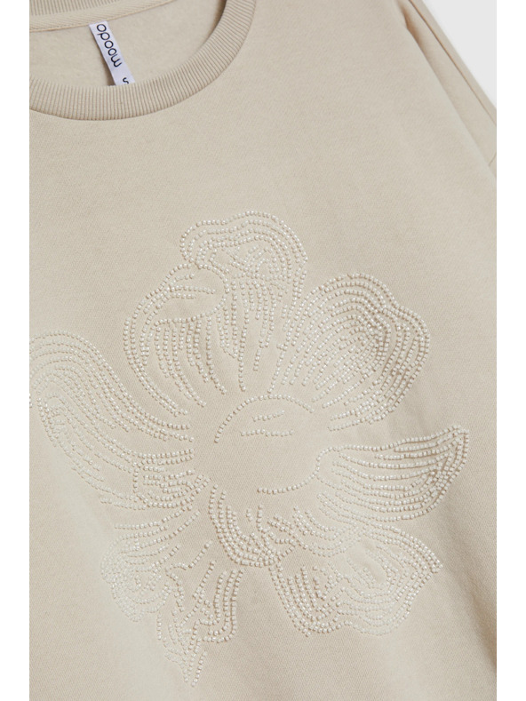 Moodo Blúzka s aplikáciou béžová Moodo