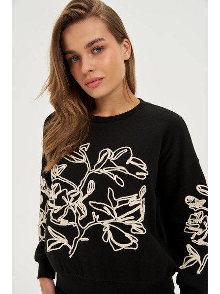 Moodo Blúzka s aplikáciou čierna Moodo