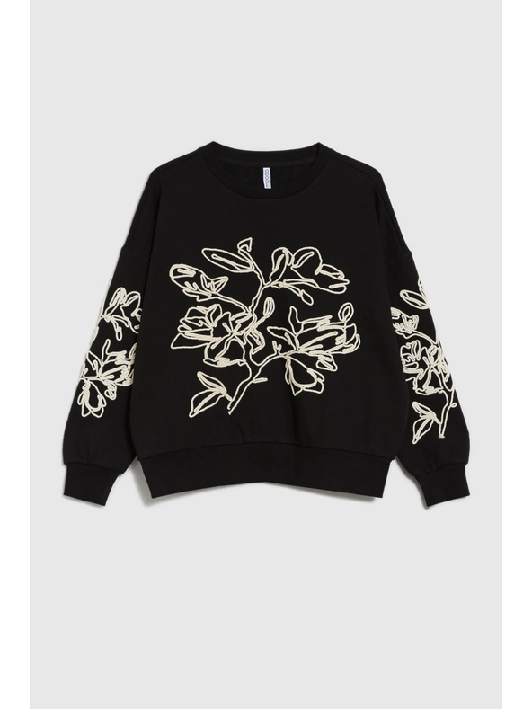 Moodo Blúzka s aplikáciou čierna Moodo