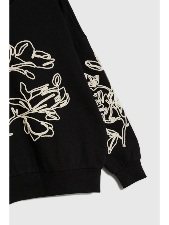 Moodo Blúzka s aplikáciou čierna Moodo