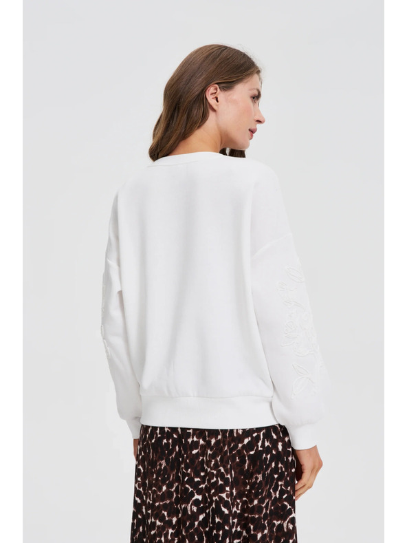 Moodo Blúzka s aplikáciou biela Moodo