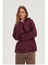 Moodo Mikina s kapucňou vínová Moodo