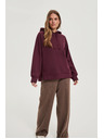 Moodo Mikina s kapucňou vínová Moodo