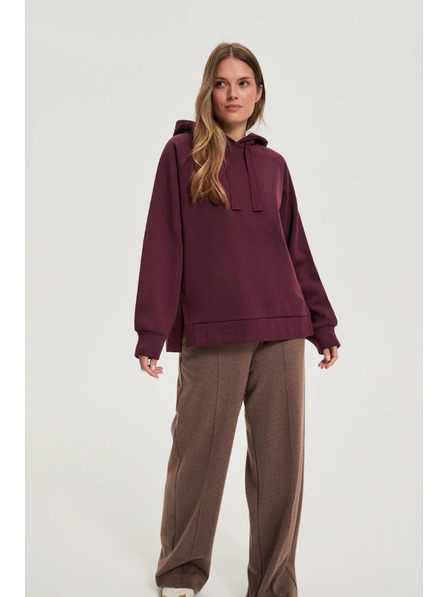 Moodo Mikina s kapucňou vínová Moodo