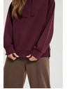 Moodo Mikina s kapucňou vínová Moodo