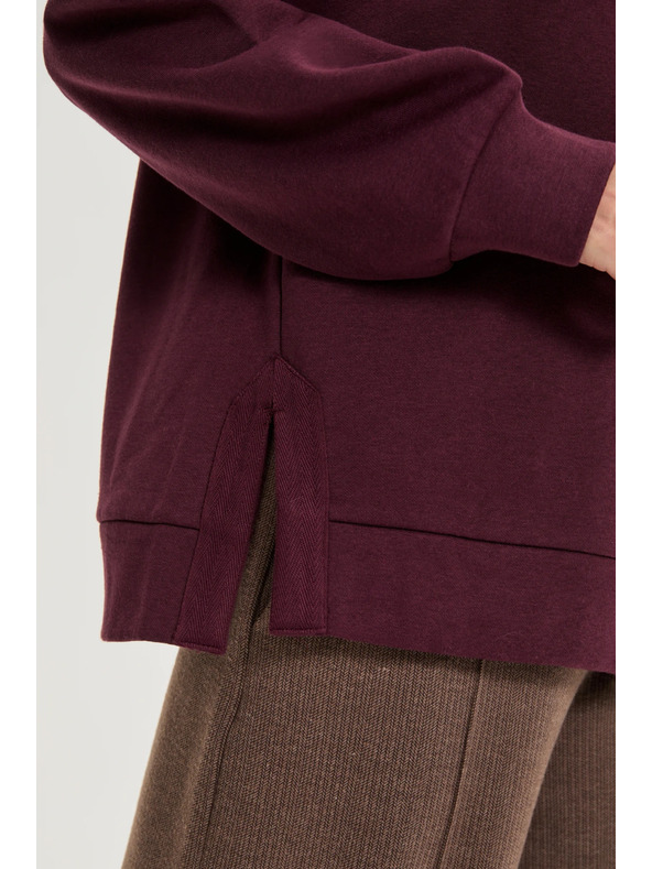 Moodo Mikina s kapucňou vínová Moodo