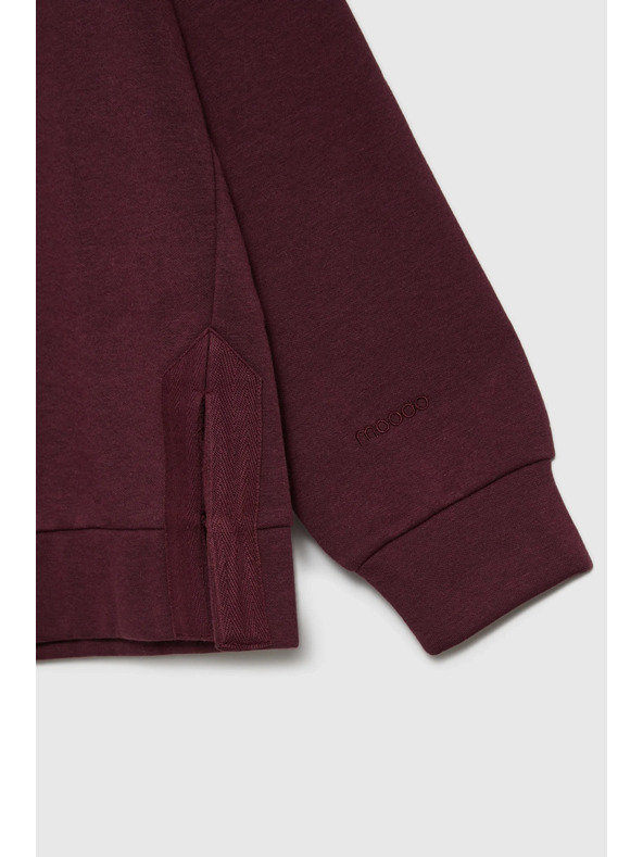 Moodo Mikina s kapucňou vínová Moodo