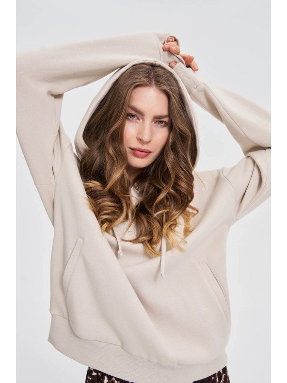 Moodo Mikina s kapucňou béžová Moodo