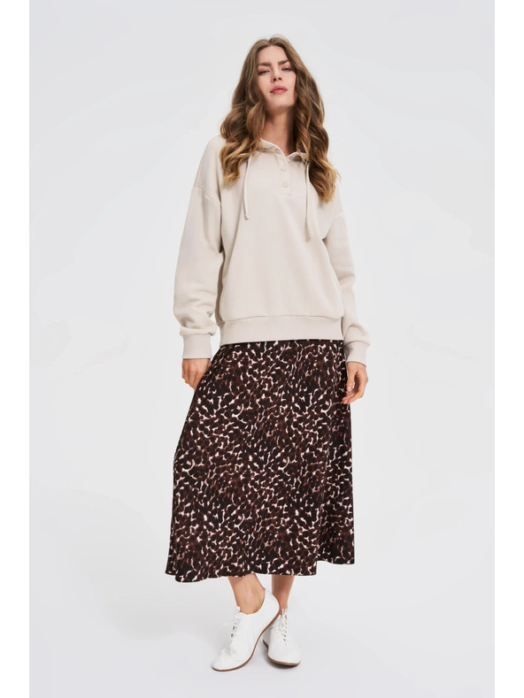 Moodo Mikina s kapucňou béžová Moodo