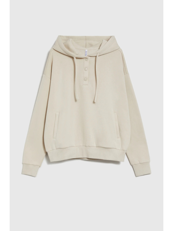 Moodo Mikina s kapucňou béžová Moodo