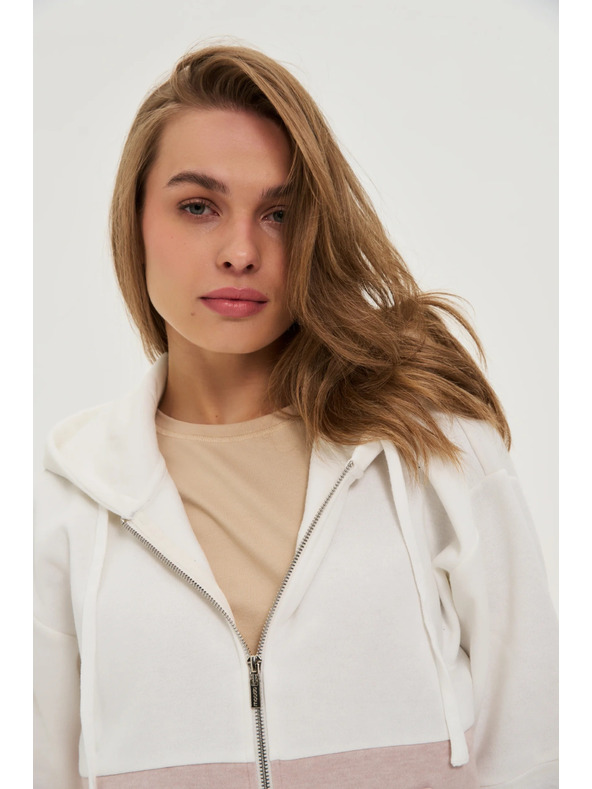 Moodo Mikina na zips béžová Moodo
