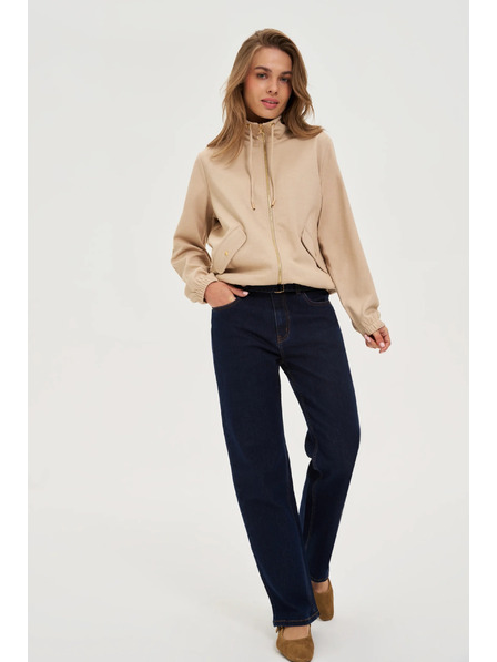 Moodo Mikina na zips béžová Moodo