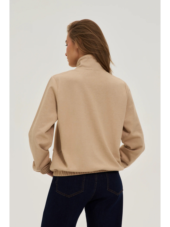 Moodo Mikina na zips béžová Moodo