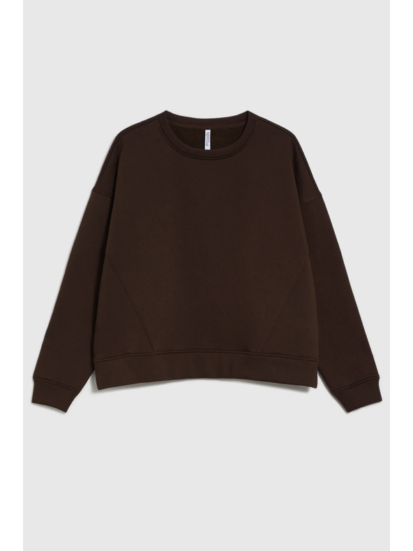 Moodo Oversize mikina hnedá Moodo