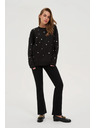 Moodo Blúzka s džetmi čierna Moodo