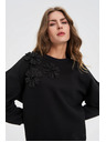 Moodo Blúzka s aplikáciou čierna Moodo