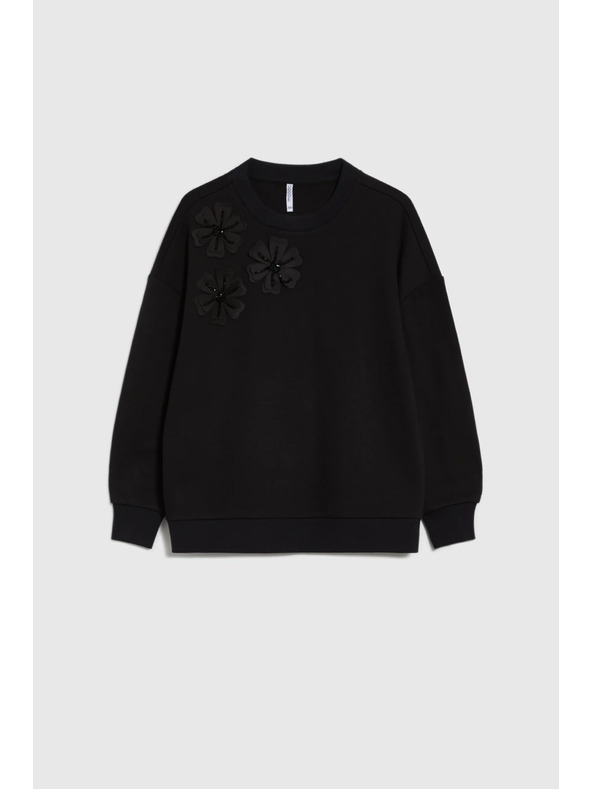 Moodo Blúzka s aplikáciou čierna Moodo