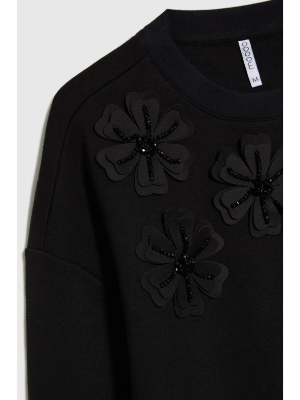 Moodo Blúzka s aplikáciou čierna Moodo