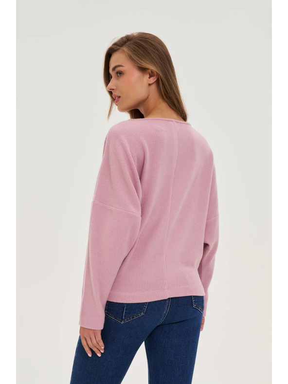 Moodo Hladká ružová mikina Moodo