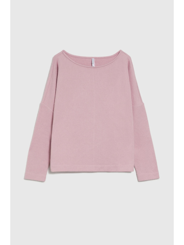 Moodo Hladká ružová mikina Moodo