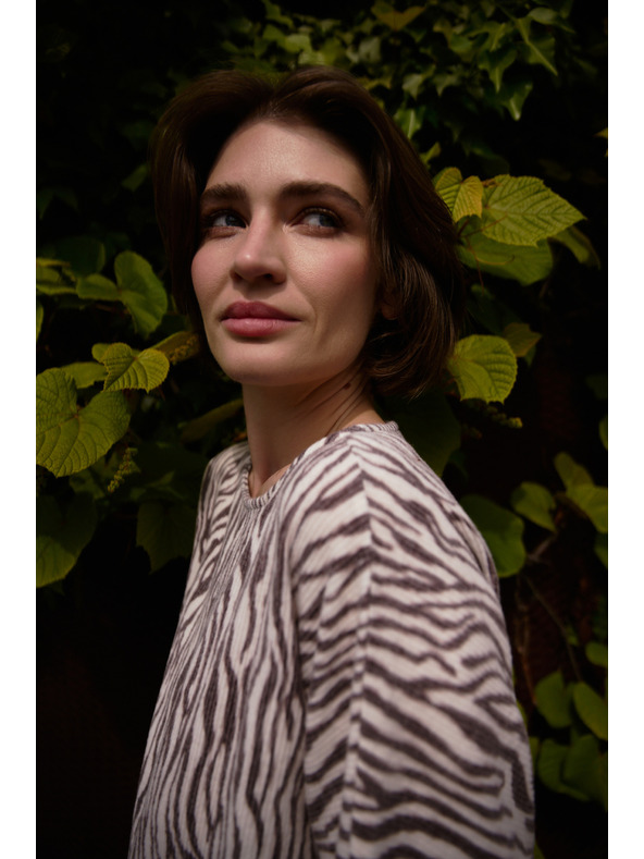 Moodo Blúzka so zvieracím vzorom béžová Moodo