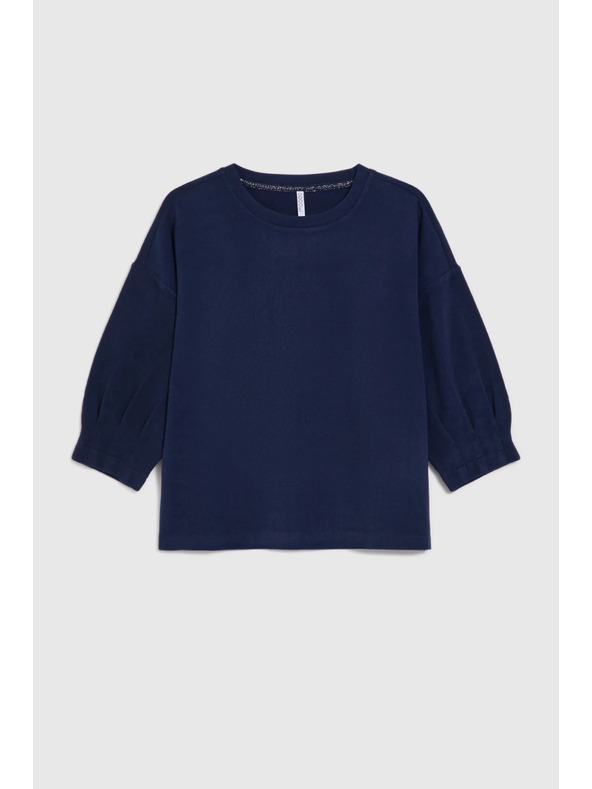 Moodo Sveter s krátkymi rukávmi tmavomodrý Moodo