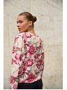 Moodo Kvetovaná mikina ružová Moodo