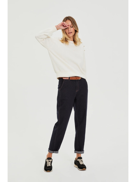 Moodo Mikina s ozdobnými gombíkmi ecru Moodo