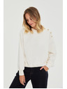 Moodo Mikina s ozdobnými gombíkmi ecru Moodo