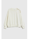 Moodo Mikina s ozdobnými gombíkmi ecru Moodo