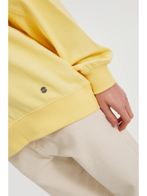 Moodo Blúzka s výstrihom do V žltá Moodo