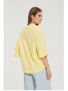 Moodo Blúzka s výstrihom do V žltá Moodo