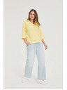 Moodo Blúzka s výstrihom do V žltá Moodo