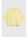 Moodo Sveter s krátkymi a širokými rukávmi žltý Moodo