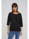Moodo Blúzka z bavlny čierna Moodo