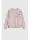Moodo Sveter s kytičkami ružový Moodo