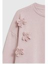 Moodo Sveter s kytičkami ružový Moodo