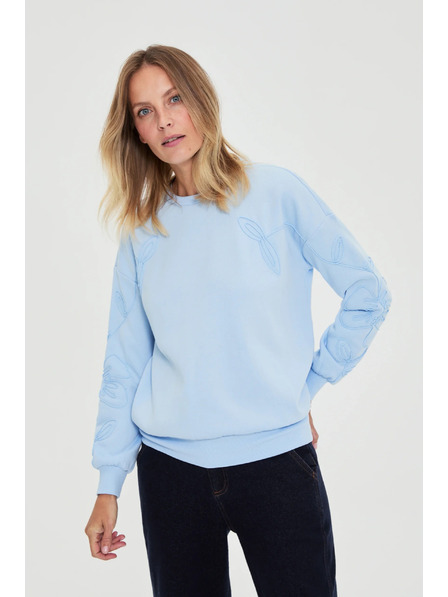 Moodo Blúzka navliekacia cez hlavu svetlomodrá Moodo