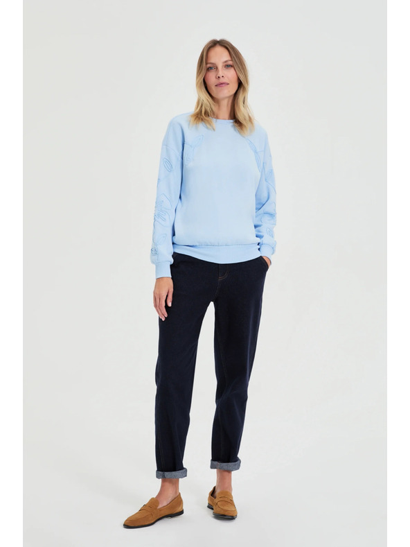 Moodo Blúzka navliekacia cez hlavu svetlomodrá Moodo