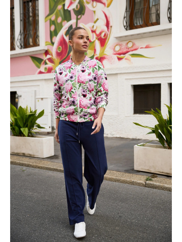 Moodo Rozopínacia blúzka s kvetinovým vzorom ružová Moodo