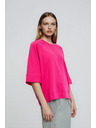 Moodo Sveter s krátkymi a širokými rukávmi fuchsiový Moodo