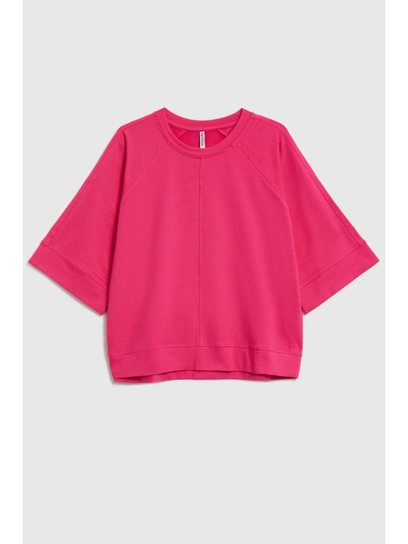 Moodo Sveter s krátkymi a širokými rukávmi fuchsiový Moodo