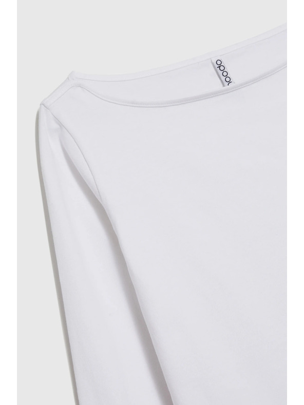 Moodo Priliehavá biela blúzka s dlhým rukávom Moodo