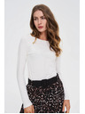 Moodo Blúzka s flitrami biela Moodo