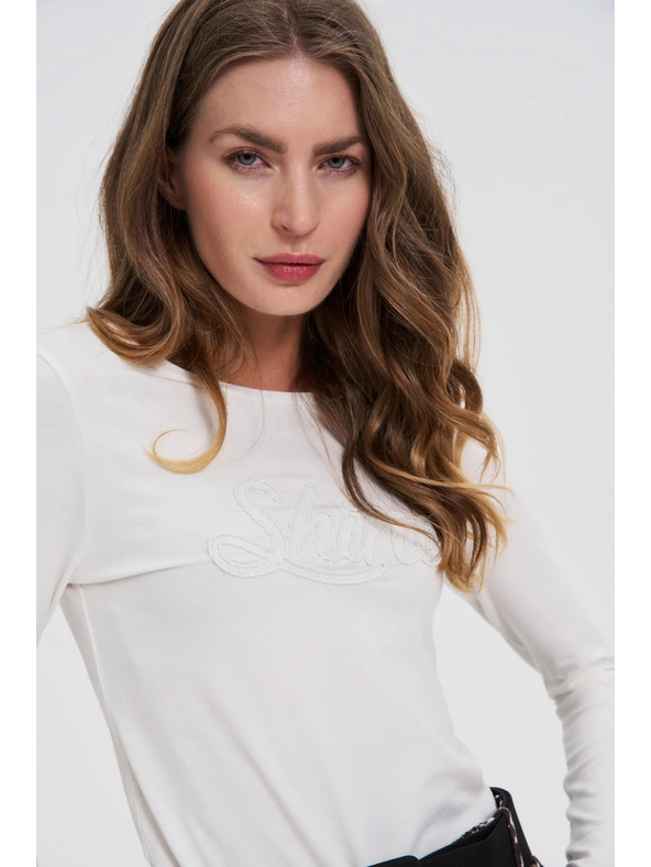 Moodo Blúzka s flitrami biela Moodo