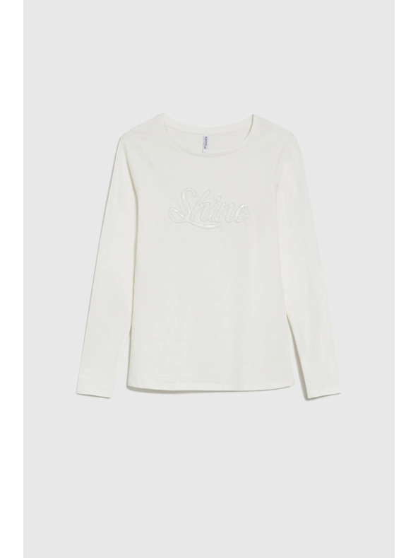 Moodo Blúzka s flitrami biela Moodo